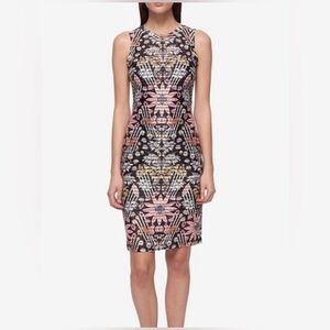 Guess Womens Mesh Striped Bodycon Dress size 14